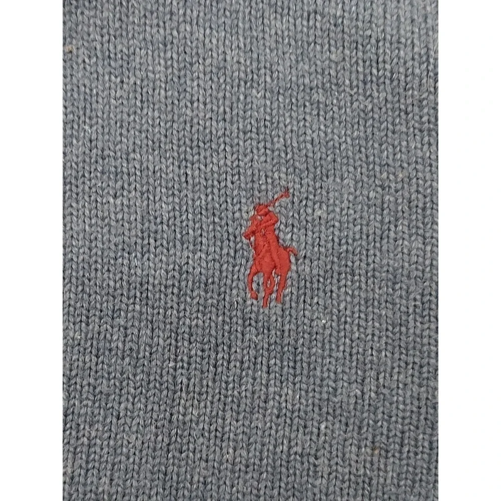 Vtg Polo Ralph Lauren Sweater Men XL Blue 1/4 Zip Cotton Pullover Mock Neck READ